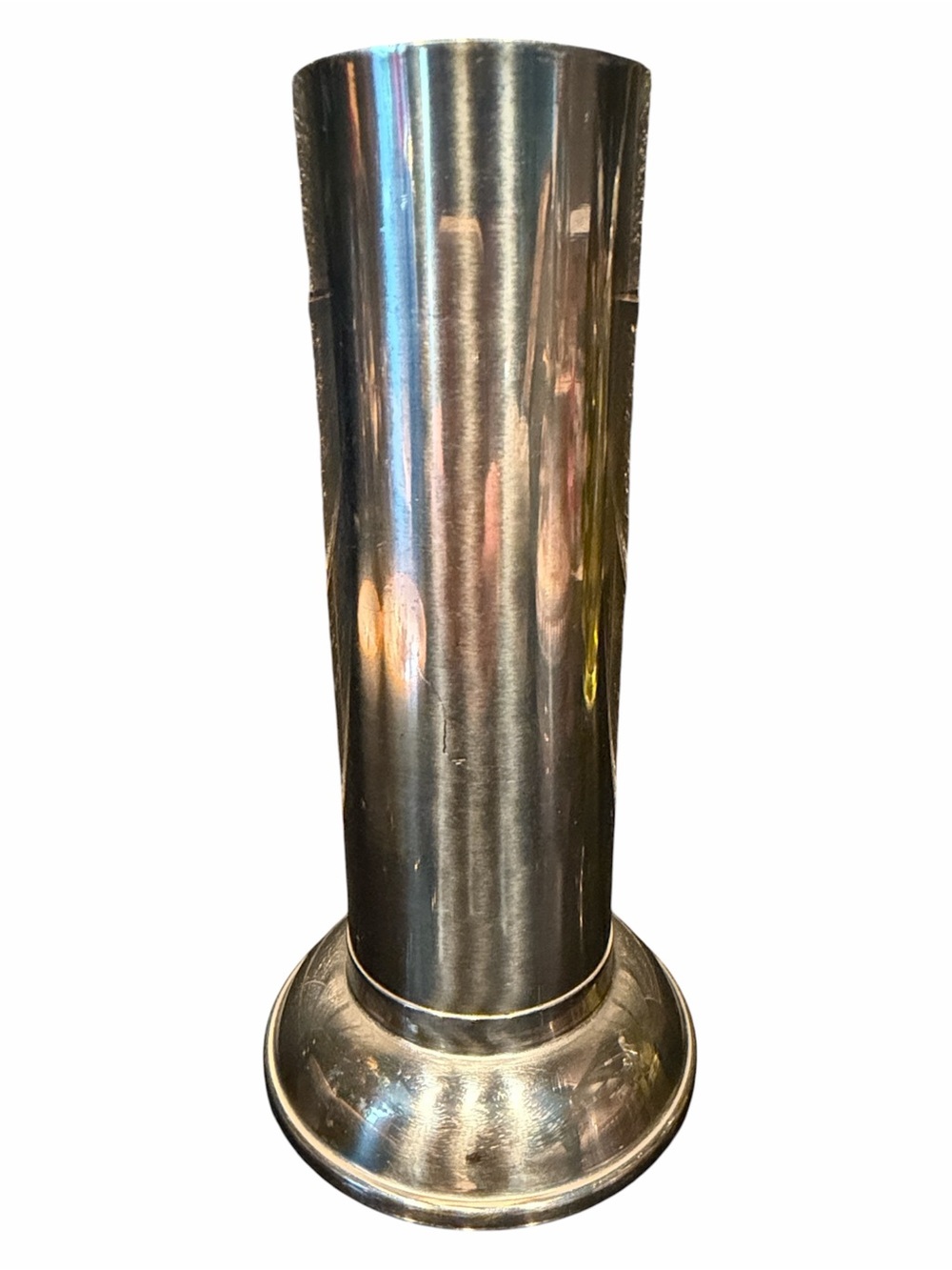 Vintage Vollrath Stainless Steel Cylinder Vase Silver Medical Utensil Forcep